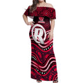 Melbourne Renegades Cricket Off Shoulder Maxi Dress Australian Cricket Mascot - Modern Indigenous Style