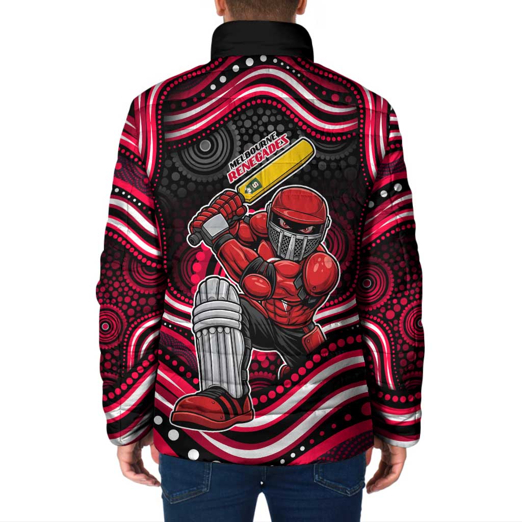 Melbourne Renegades Cricket Padded Jacket Australian Cricket Mascot - Modern Indigenous Style