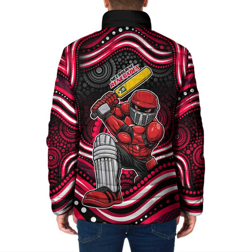 Melbourne Renegades Cricket Padded Jacket Australian Cricket Mascot - Modern Indigenous Style