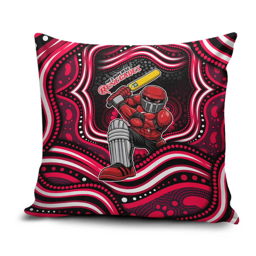 Melbourne Renegades Cricket Pillow Cover Australian Cricket Mascot - Modern Indigenous Style