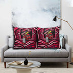 Melbourne Renegades Cricket Pillow Cover Australian Cricket Mascot - Modern Indigenous Style