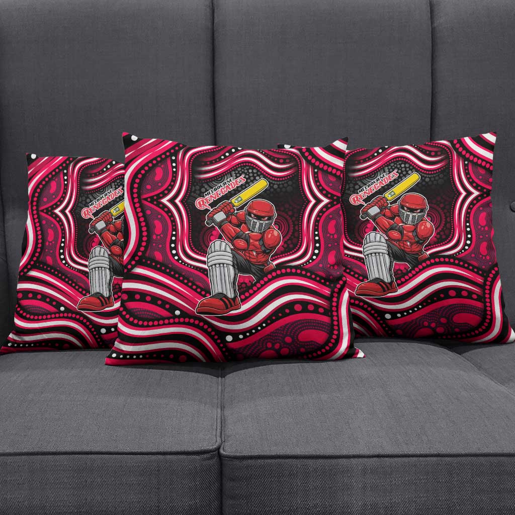 Melbourne Renegades Cricket Pillow Cover Australian Cricket Mascot - Modern Indigenous Style