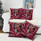 Melbourne Renegades Cricket Pillow Cover Australian Cricket Mascot - Modern Indigenous Style