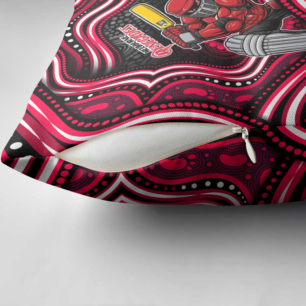 Melbourne Renegades Cricket Pillow Cover Australian Cricket Mascot - Modern Indigenous Style