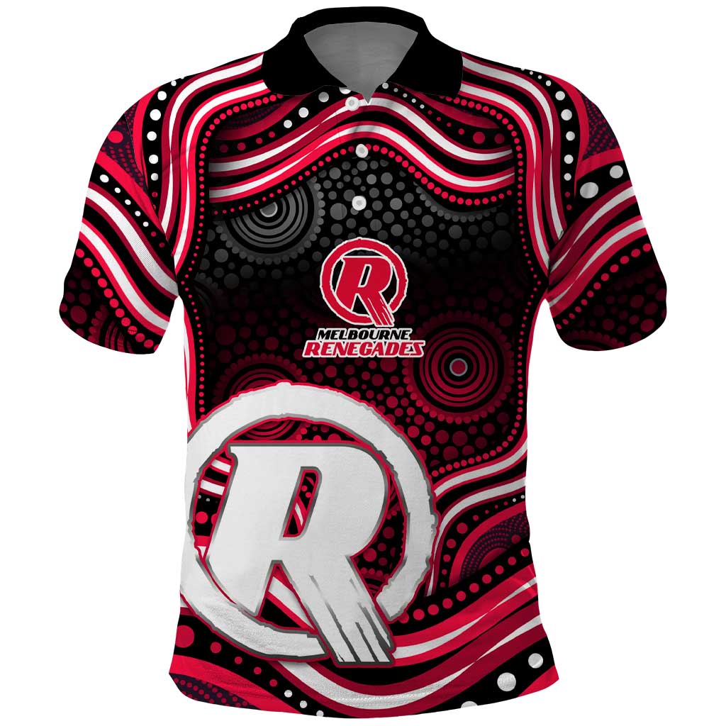Melbourne Renegades Cricket Polo Shirt Australian Cricket Mascot - Modern Indigenous Style