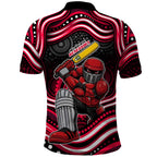 Melbourne Renegades Cricket Polo Shirt Australian Cricket Mascot - Modern Indigenous Style