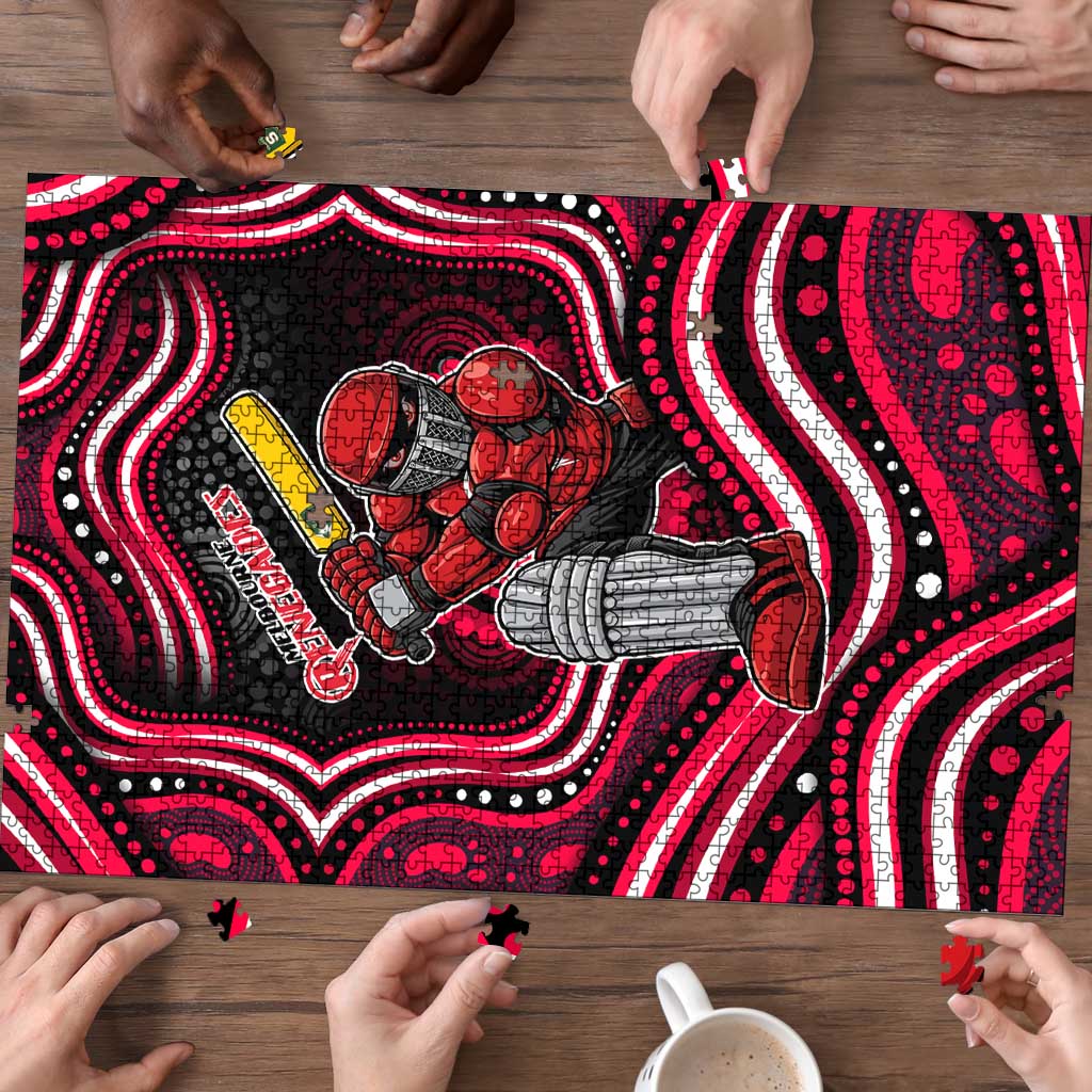 Melbourne Renegades Cricket Puzzle Australian Cricket Mascot - Modern Indigenous Style