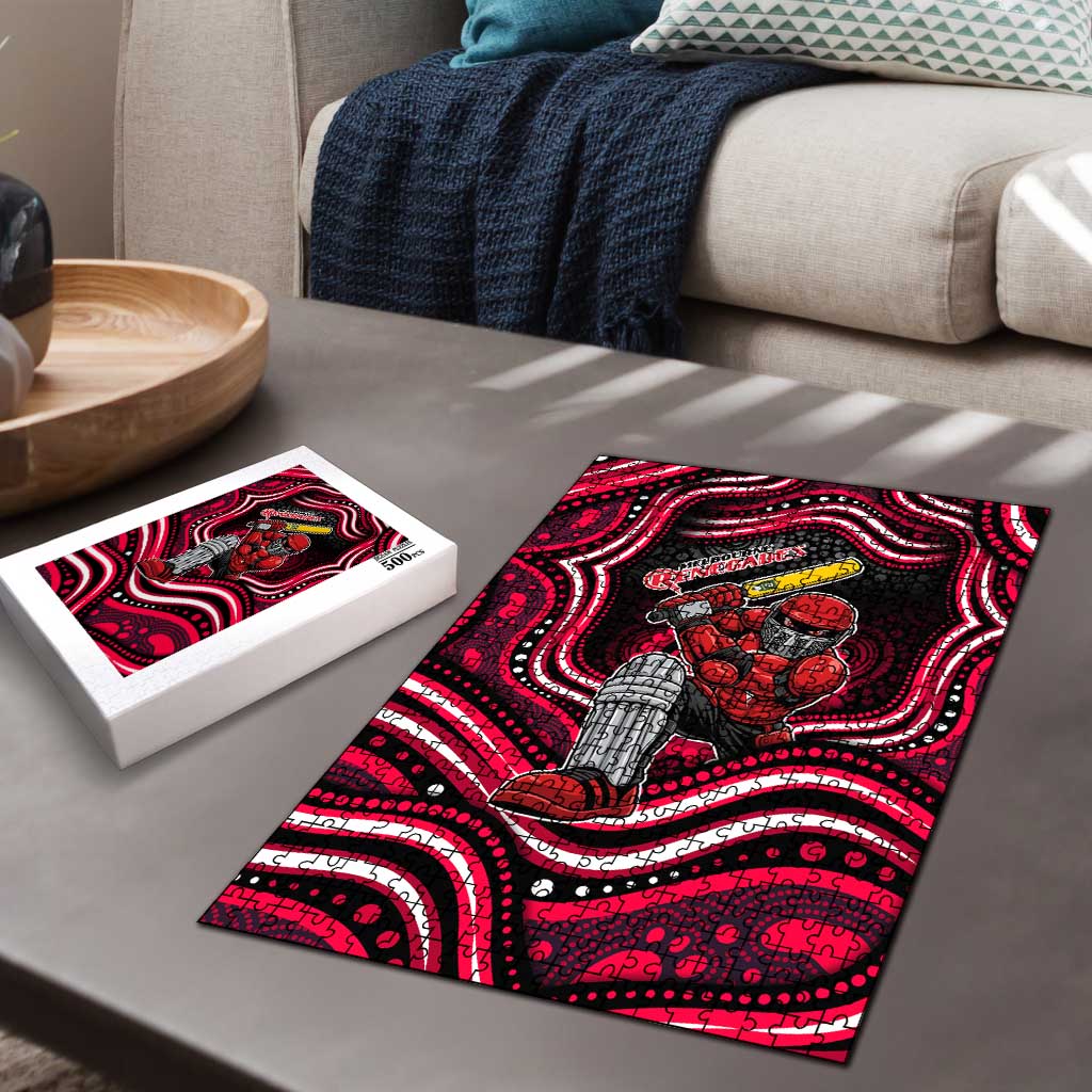 Melbourne Renegades Cricket Puzzle Australian Cricket Mascot - Modern Indigenous Style