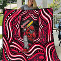 Melbourne Renegades Cricket Quilt Australian Cricket Mascot - Modern Indigenous Style
