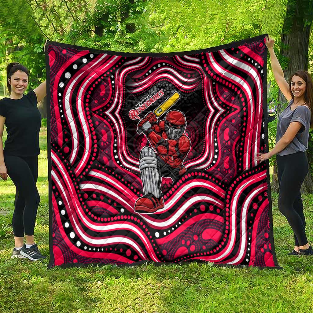 Melbourne Renegades Cricket Quilt Australian Cricket Mascot - Modern Indigenous Style