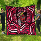 Melbourne Renegades Cricket Quilt Australian Cricket Mascot - Modern Indigenous Style