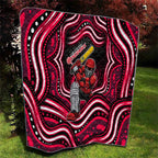 Melbourne Renegades Cricket Quilt Australian Cricket Mascot - Modern Indigenous Style