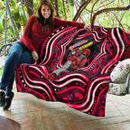Melbourne Renegades Cricket Quilt Australian Cricket Mascot - Modern Indigenous Style