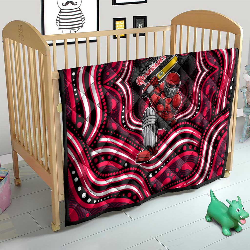 Melbourne Renegades Cricket Quilt Australian Cricket Mascot - Modern Indigenous Style