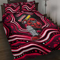 Melbourne Renegades Cricket Quilt Bed Set Australian Cricket Mascot - Modern Indigenous Style