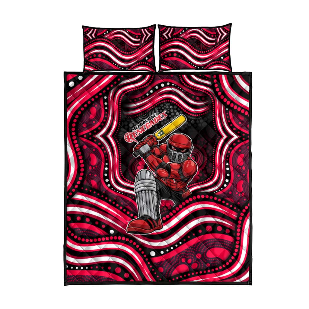 Melbourne Renegades Cricket Quilt Bed Set Australian Cricket Mascot - Modern Indigenous Style