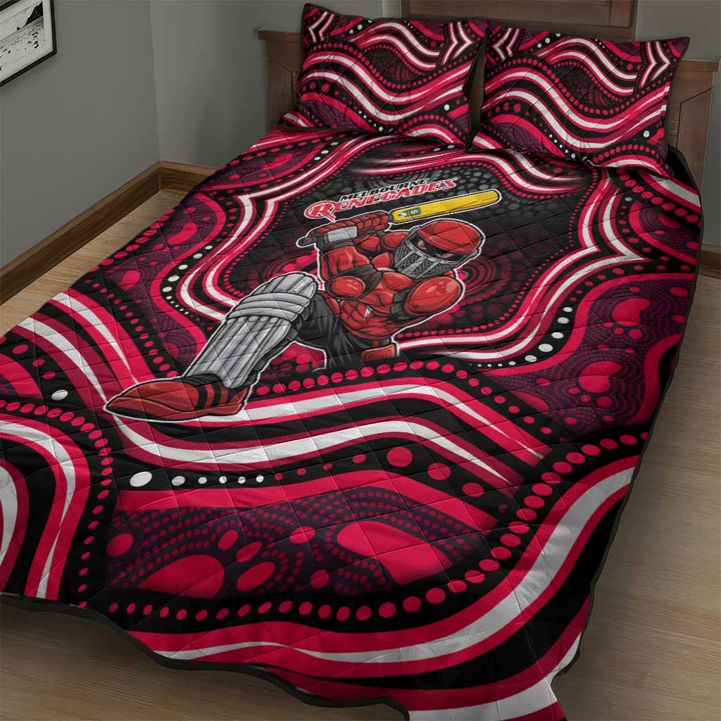 Melbourne Renegades Cricket Quilt Bed Set Australian Cricket Mascot - Modern Indigenous Style