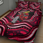 Melbourne Renegades Cricket Quilt Bed Set Australian Cricket Mascot - Modern Indigenous Style