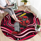 Melbourne Renegades Cricket Round Carpet Australian Cricket Mascot - Modern Indigenous Style