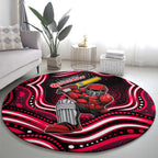 Melbourne Renegades Cricket Round Carpet Australian Cricket Mascot - Modern Indigenous Style