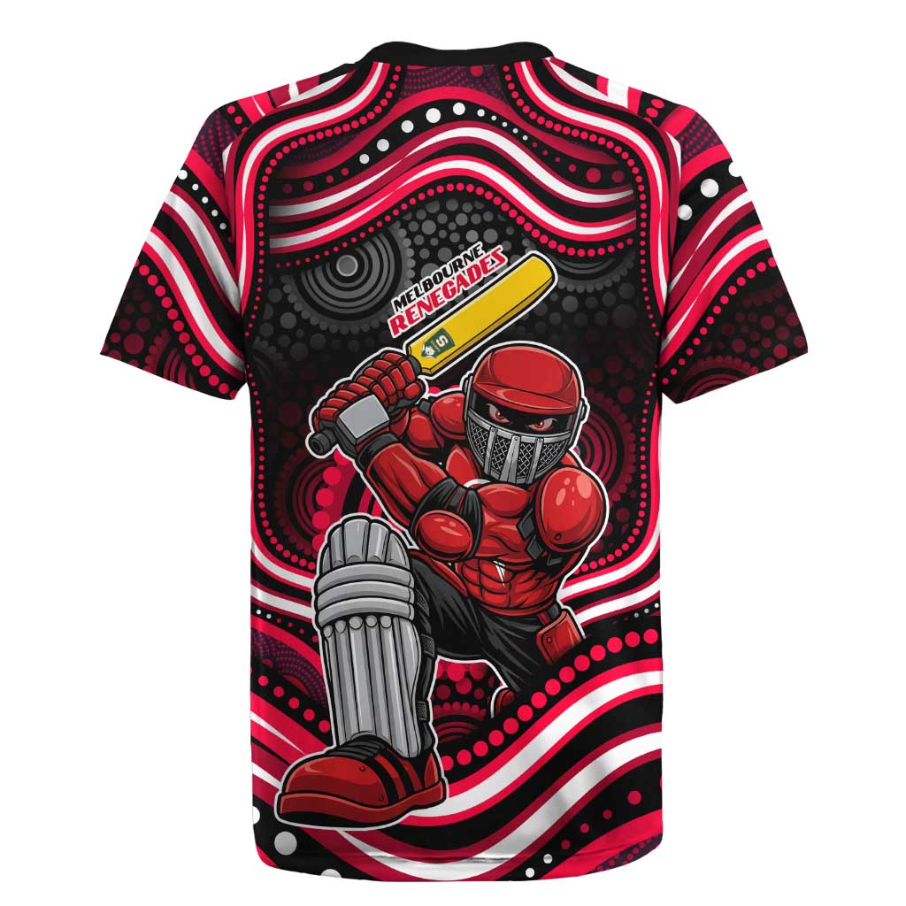 Melbourne Renegades Cricket Rugby Jersey Australian Cricket Mascot - Modern Indigenous Style