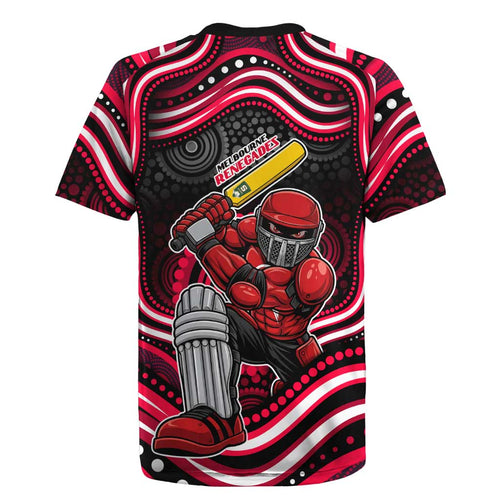 Melbourne Renegades Cricket Rugby Jersey Australian Cricket Mascot - Modern Indigenous Style
