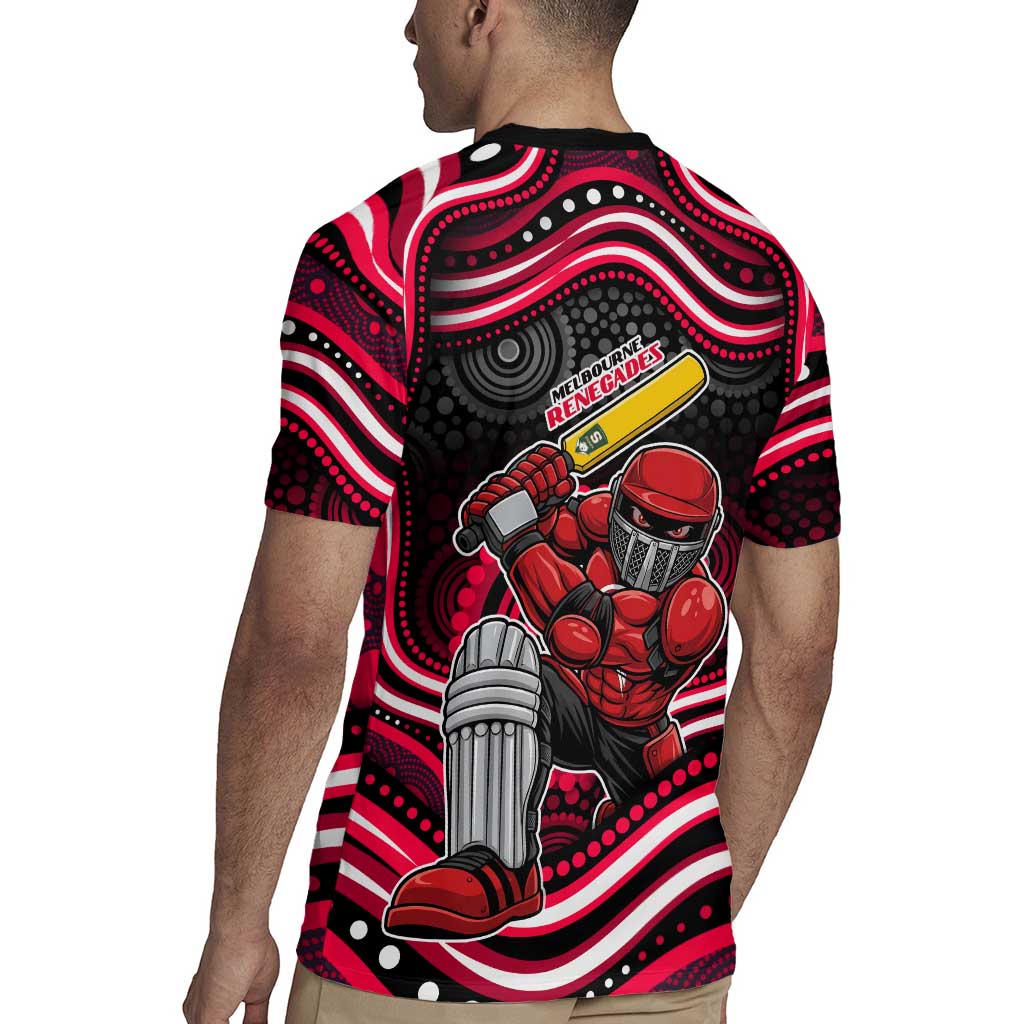 Melbourne Renegades Cricket Rugby Jersey Australian Cricket Mascot - Modern Indigenous Style