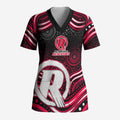 Melbourne Renegades Cricket Scrub Top Australian Cricket Mascot - Modern Indigenous Style