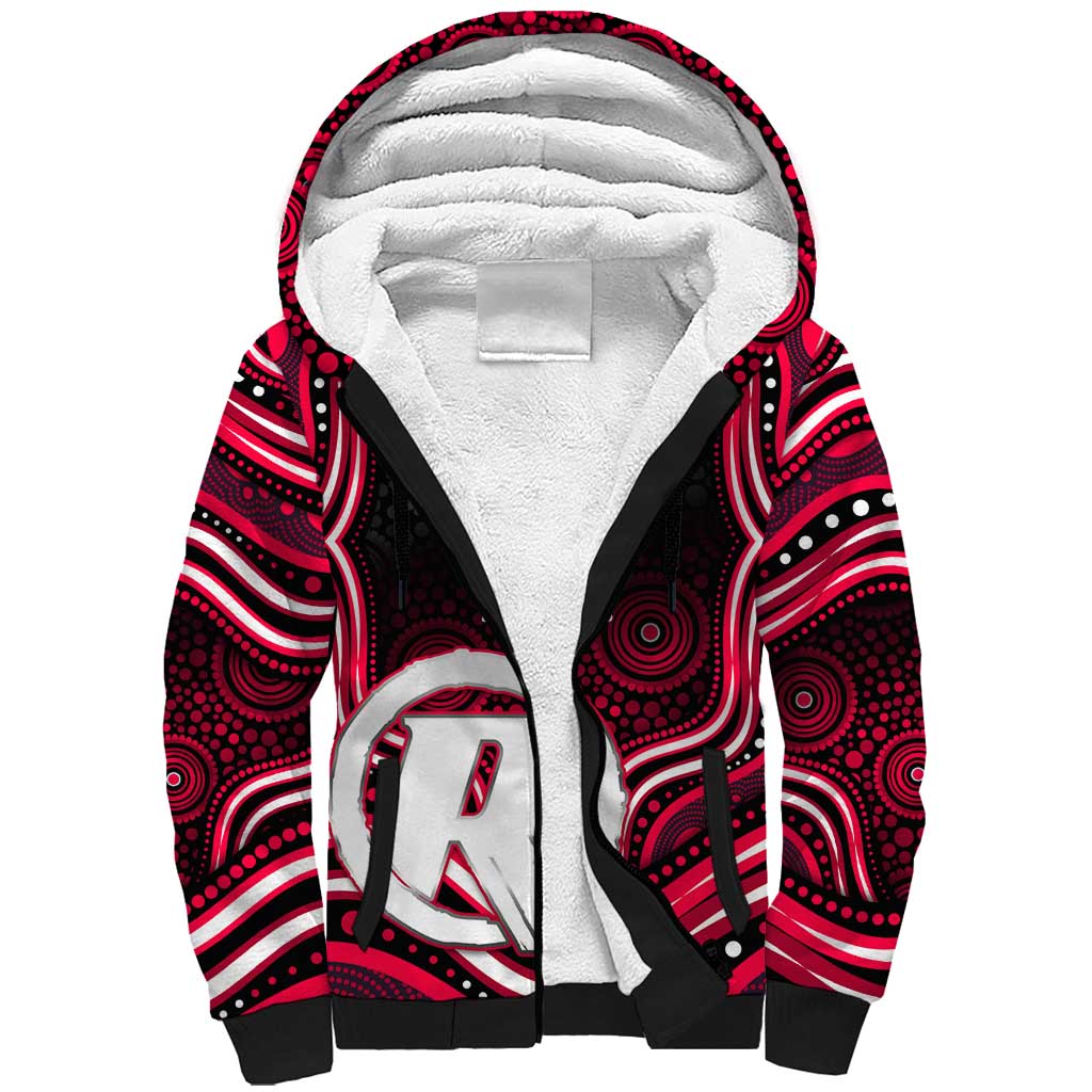 Melbourne Renegades Cricket Sherpa Hoodie Australian Cricket Mascot - Modern Indigenous Style