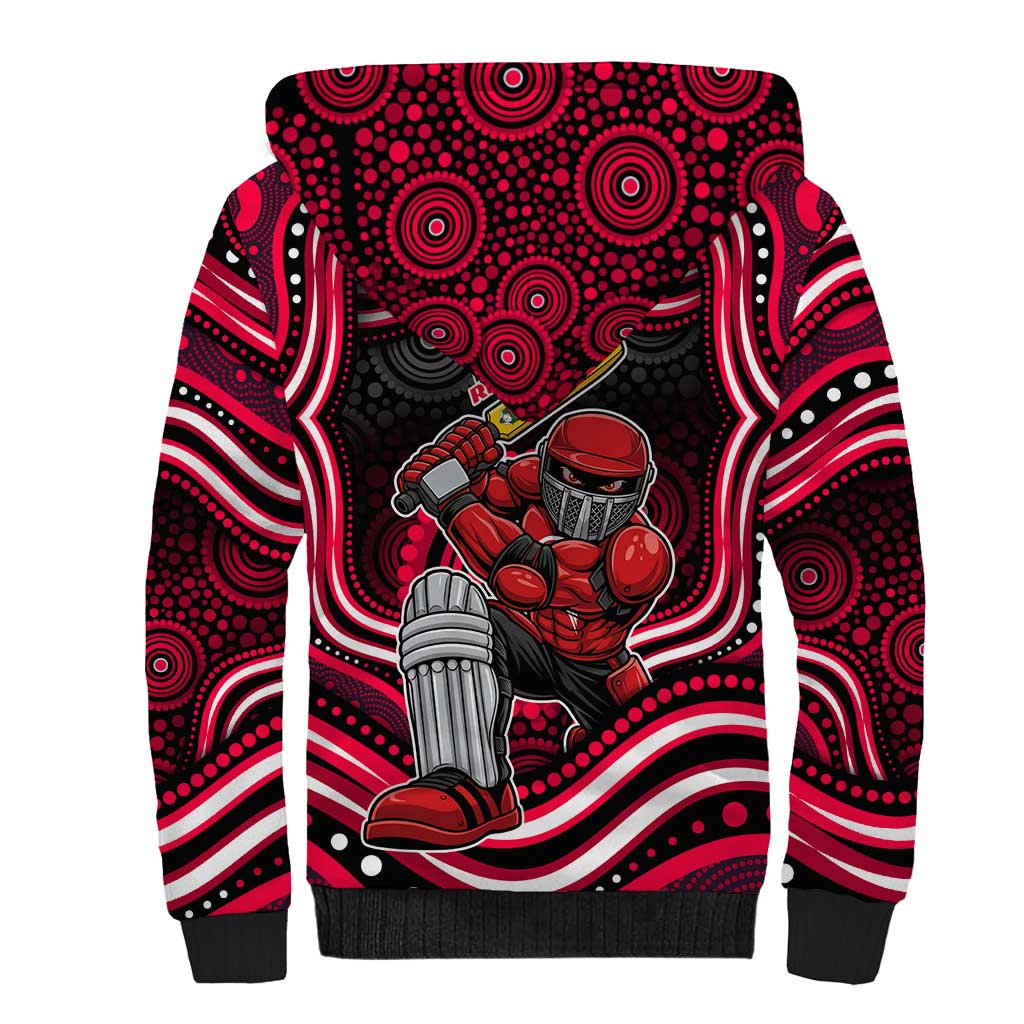 Melbourne Renegades Cricket Sherpa Hoodie Australian Cricket Mascot - Modern Indigenous Style