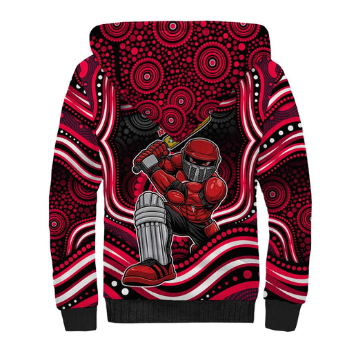 Melbourne Renegades Cricket Sherpa Hoodie Australian Cricket Mascot - Modern Indigenous Style