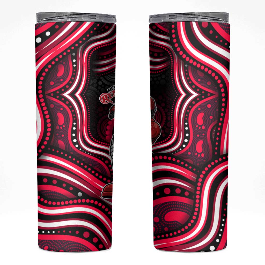 Melbourne Renegades Cricket Skinny Tumbler Australian Cricket Mascot - Modern Indigenous Style