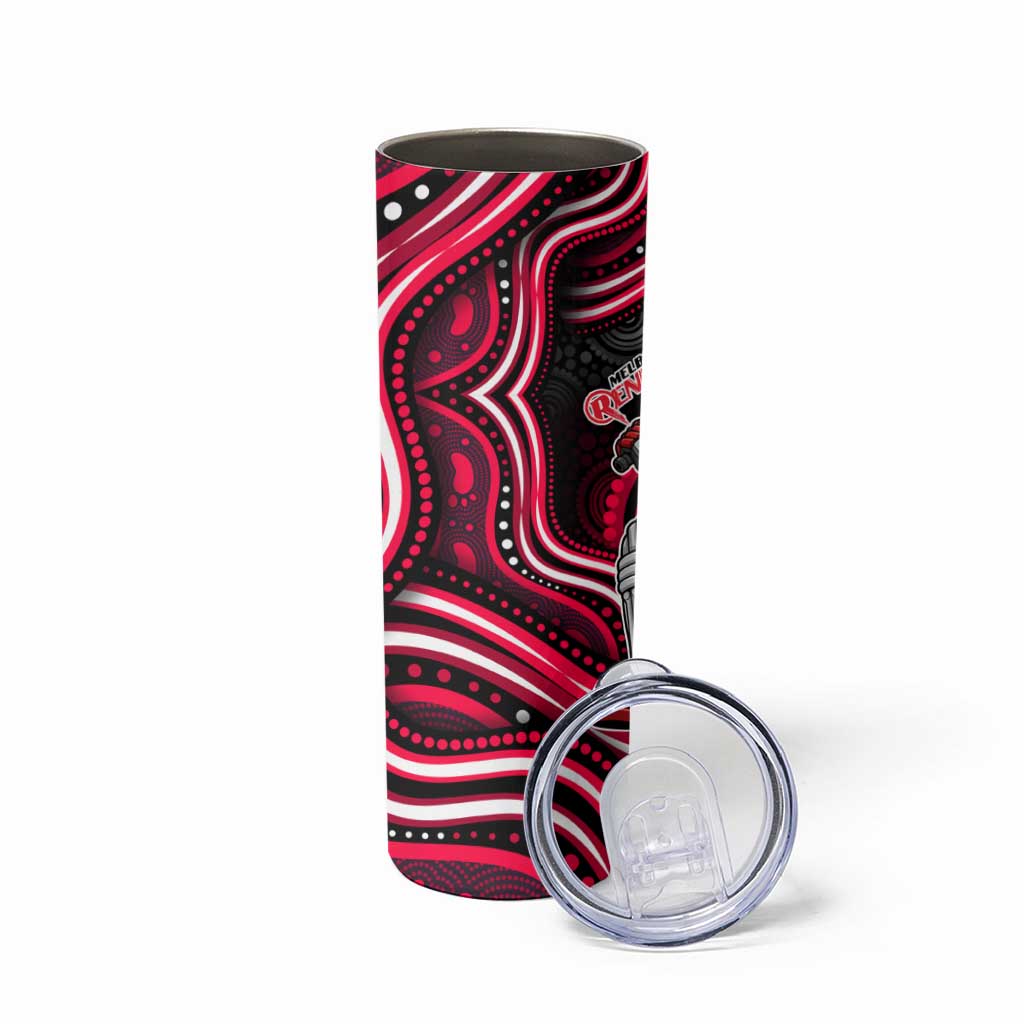 Melbourne Renegades Cricket Skinny Tumbler Australian Cricket Mascot - Modern Indigenous Style