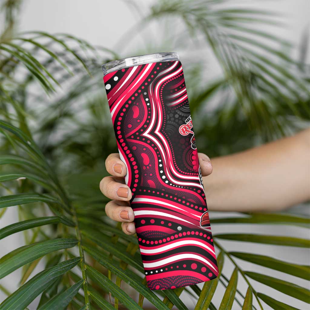 Melbourne Renegades Cricket Skinny Tumbler Australian Cricket Mascot - Modern Indigenous Style