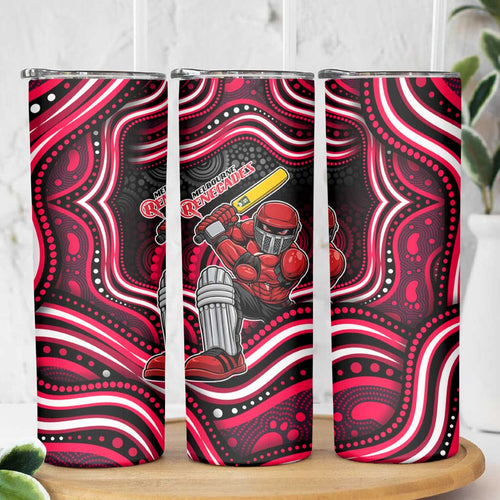 Melbourne Renegades Cricket Skinny Tumbler Australian Cricket Mascot - Modern Indigenous Style