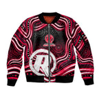 Melbourne Renegades Cricket Sleeve Zip Bomber Jacket Australian Cricket Mascot - Modern Indigenous Style