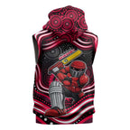 Melbourne Renegades Cricket Sleeveless Hoodie Australian Cricket Mascot - Modern Indigenous Style