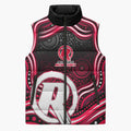 Melbourne Renegades Cricket Sleeveless Puffer Jacket Australian Cricket Mascot - Modern Indigenous Style