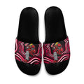 Melbourne Renegades Cricket Slide Sandals Australian Cricket Mascot - Modern Indigenous Style
