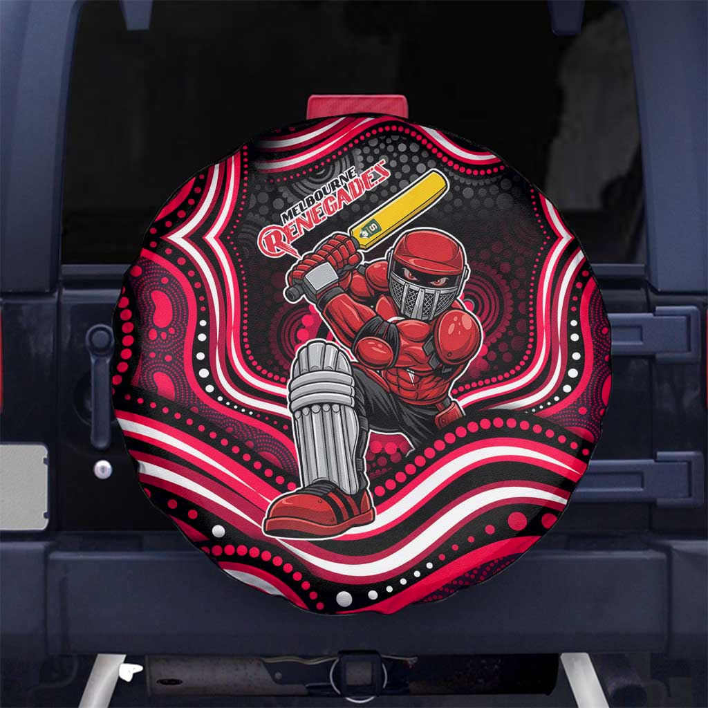 Melbourne Renegades Cricket Spare Tire Cover Australian Cricket Mascot - Modern Indigenous Style
