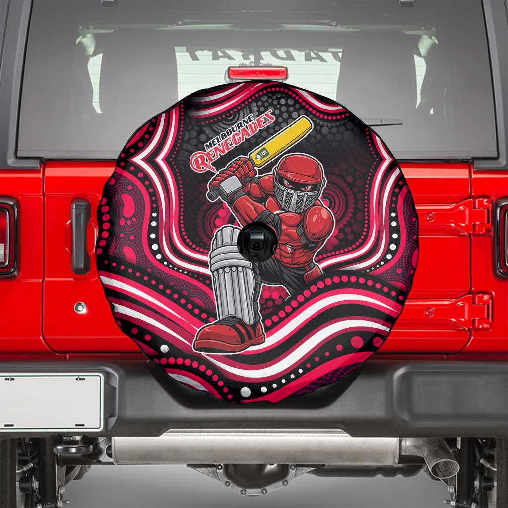 Melbourne Renegades Cricket Spare Tire Cover Australian Cricket Mascot - Modern Indigenous Style