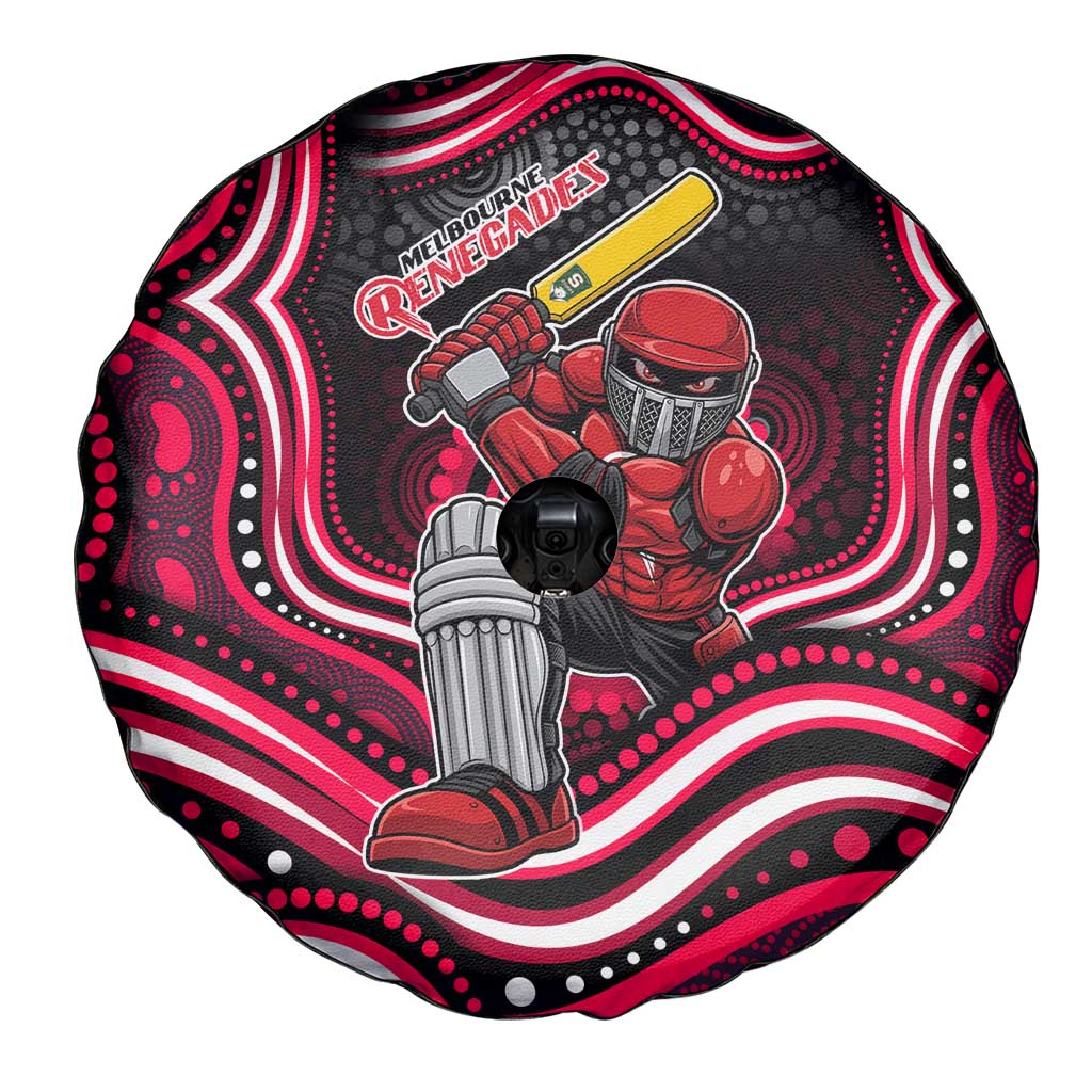 Melbourne Renegades Cricket Spare Tire Cover Australian Cricket Mascot - Modern Indigenous Style