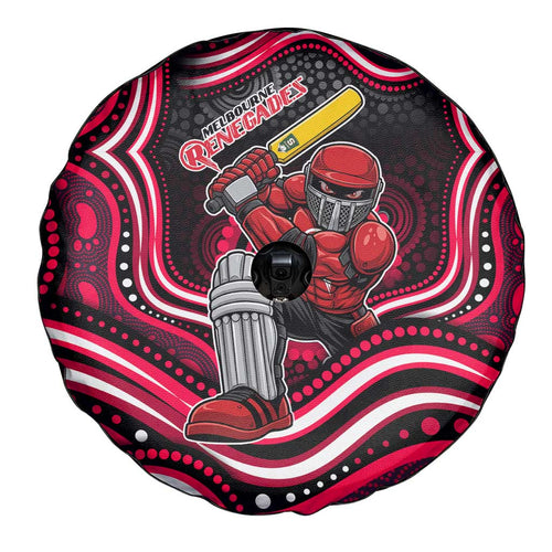 Melbourne Renegades Cricket Spare Tire Cover Australian Cricket Mascot - Modern Indigenous Style