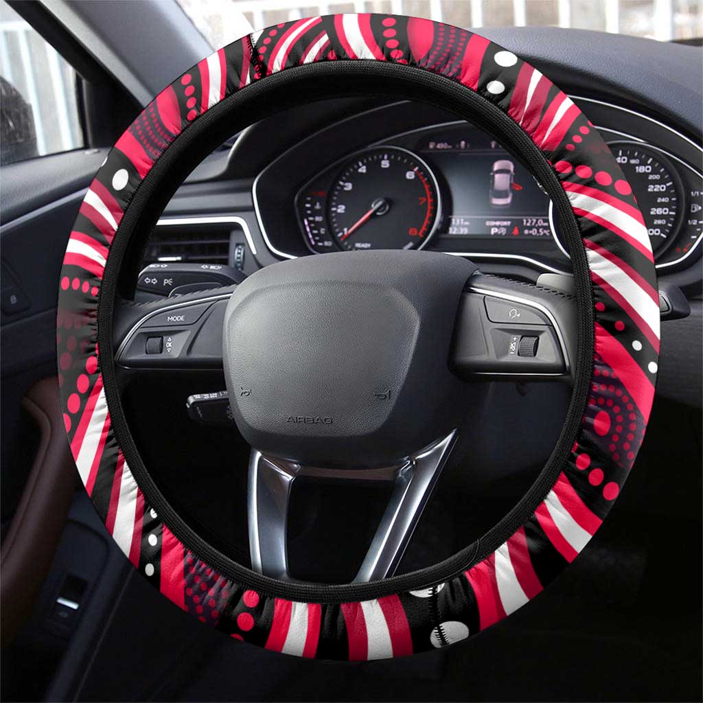 Melbourne Renegades Cricket Steering Wheel Cover Australian Cricket Mascot - Modern Indigenous Style