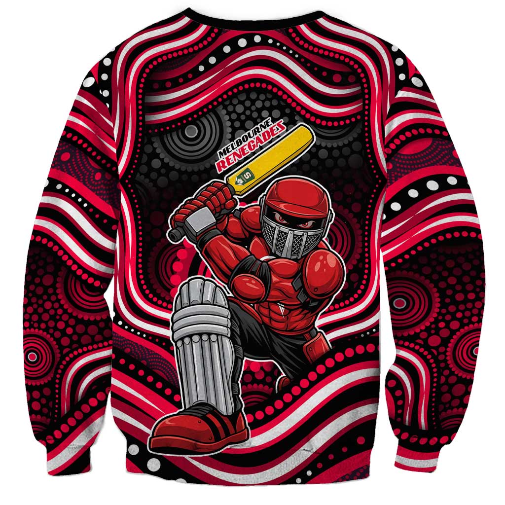 Melbourne Renegades Cricket Sweatshirt Australian Cricket Mascot - Modern Indigenous Style