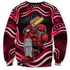 Melbourne Renegades Cricket Sweatshirt Australian Cricket Mascot - Modern Indigenous Style