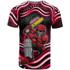 Melbourne Renegades Cricket T Shirt Australian Cricket Mascot - Modern Indigenous Style