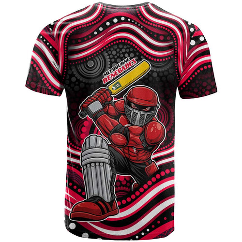 Melbourne Renegades Cricket T Shirt Australian Cricket Mascot - Modern Indigenous Style
