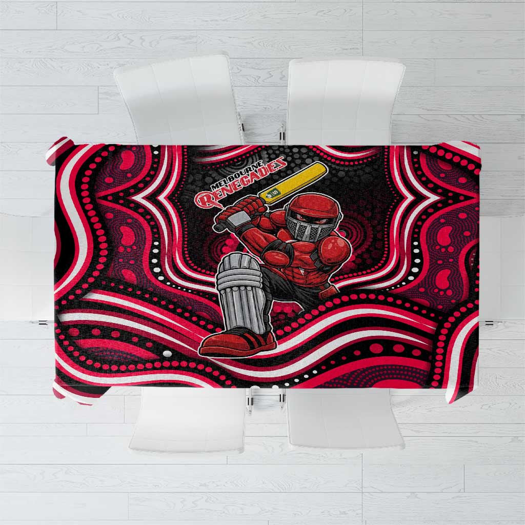 Melbourne Renegades Cricket Tablecloth Australian Cricket Mascot - Modern Indigenous Style