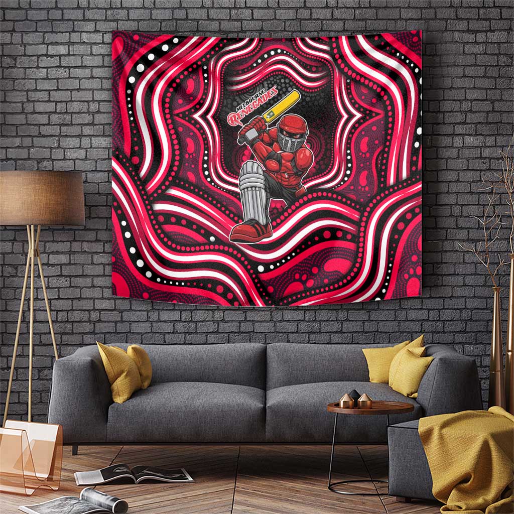 Melbourne Renegades Cricket Tapestry Australian Cricket Mascot - Modern Indigenous Style
